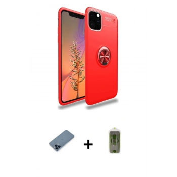 MARSİLYAN™- iPhone 11 Pro Max Kılıf Yankı Form Prime - Siyah Joko Magic 5D Hayalet Cam + Metal Kamera Lens Koruma Cam - MI