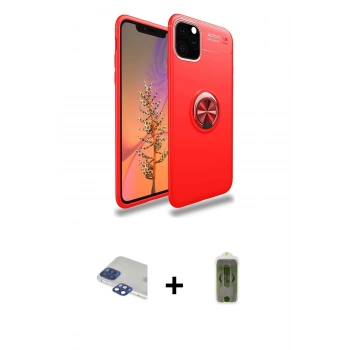 MARSİLYAN™- iPhone 11 Pro Max Kılıf Yankı Form Prime - Siyah Joko Magic 5D Hayalet Cam + Pers Alüminyum Kamera Lens - LT