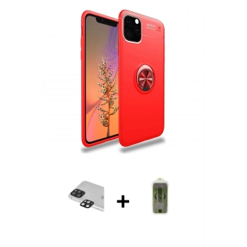 MARSİLYAN™- iPhone 11 Pro Max Kılıf Yankı Form Prime - Siyah Joko Magic 5D Hayalet Cam + Pers Alüminyum Kamera Lens - SH