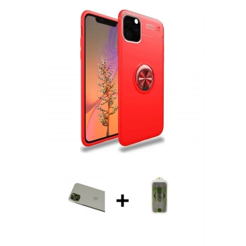 MARSİLYAN™- iPhone 11 Pro Max Kılıf Yankı Form Prime - Siyah Joko Magic 5D Hayalet Cam + Rainbow Kamera Lens Koruma Cam - YL