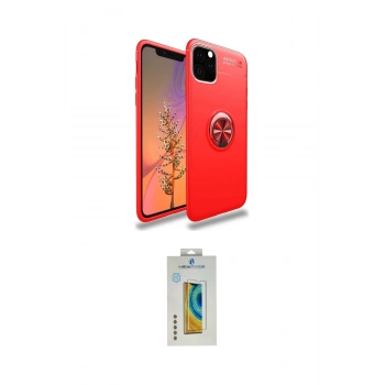 MARSİLYAN™- iPhone 11 Pro Max Kılıf Yankı Form Prime - Siyah Polymer Nano Ekran Koruyucu