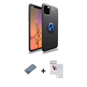 MARSİLYAN™- iPhone 11 Pro Max Kılıf Yankı Form Prime - Siyah Seramik Nano Ekran Koruyucu + Shine Kamera Lens Koruma Cam - MI