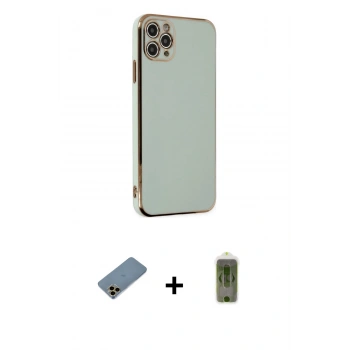 MARSİLYAN™- iPhone 11 Pro Max Kılıf Yankı Serisi - Siyah Joko Magic 5D Hayalet Cam + Shine Kamera Lens Koruma Cam - GD