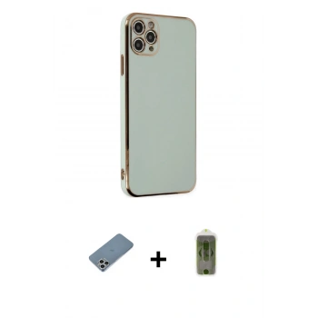MARSİLYAN™- iPhone 11 Pro Max Kılıf Yankı Serisi - Siyah Joko Magic 5D Hayalet Cam + Shine Kamera Lens Koruma Cam - GS