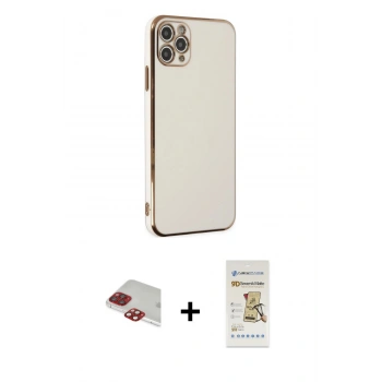 MARSİLYAN™- iPhone 11 Pro Max Kılıf Yankı Serisi - Siyah Mat Seramik Nano Ekran Koruyucu + Pers Alüminyum Kamera Lens - KI