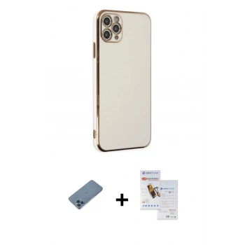 MARSİLYAN™- iPhone 11 Pro Max Kılıf Yankı Serisi - Siyah Seramik Nano Ekran Koruyucu + Shine Kamera Lens Koruma Cam - MI