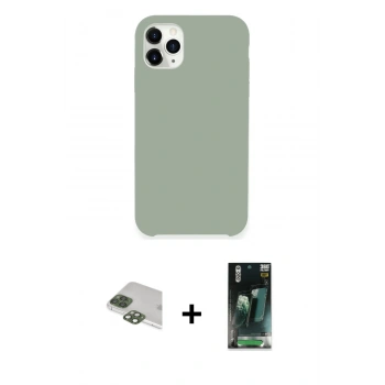 MARSİLYAN™- iPhone 11 Pro Max Kılıf Zirve Modern Özel Seri - Şeffaf 360 Full Body Arka Koruyucu + Pers Alüminyum Kamera Lens - YL