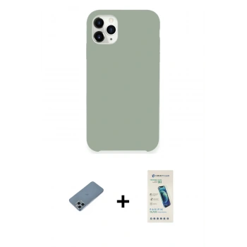 MARSİLYAN™- iPhone 11 Pro Max Kılıf Zirve Modern Özel Seri - Şeffaf Pasifik Cam Ekran Koruyucu + Shine Kamera Lens Koruma Cam - SABE