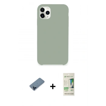 MARSİLYAN™- iPhone 11 Pro Max Kılıf Zirve Modern Özel Seri - Siyah 20D Premium Cam Ekran Koruyucu + Metal Kamera Lens Koruma Cam - MI