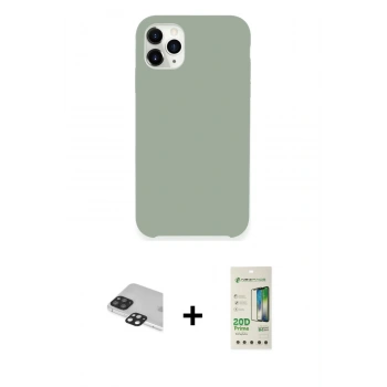 MARSİLYAN™- iPhone 11 Pro Max Kılıf Zirve Modern Özel Seri - Siyah 20D Premium Cam Ekran Koruyucu + Pers Alüminyum Kamera Lens - SH