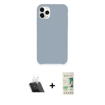 MARSİLYAN™- iPhone 11 Pro Max Kılıf Zirve Modern Özel Seri - Siyah 20D Premium Cam Ekran Koruyucu + Kamera Lens Koruma Cam - SF