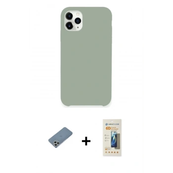 MARSİLYAN™- iPhone 11 Pro Max Kılıf Zirve Modern Özel Seri - Siyah 6D Mat Seramik Hayalet Nano Ekran Koruyucu + Shine Kamera Lens Koruma Cam - GS