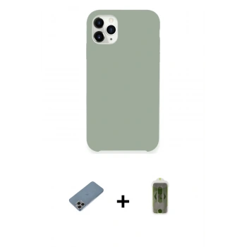 MARSİLYAN™- iPhone 11 Pro Max Kılıf Zirve Modern Özel Seri - Siyah Joko Magic 5D Hayalet Cam + Shine Kamera Lens Koruma Cam - GI