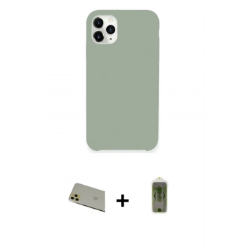 MARSİLYAN™- iPhone 11 Pro Max Kılıf Zirve Modern Özel Seri - Siyah Joko Magic 5D Hayalet Cam + Rainbow Kamera Lens Koruma Cam - GD