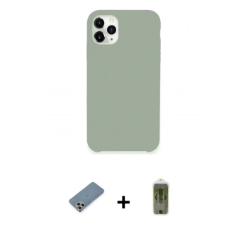 MARSİLYAN™- iPhone 11 Pro Max Kılıf Zirve Modern Özel Seri - Siyah Joko Magic 5D Hayalet Cam + Metal Kamera Lens Koruma Cam - GS