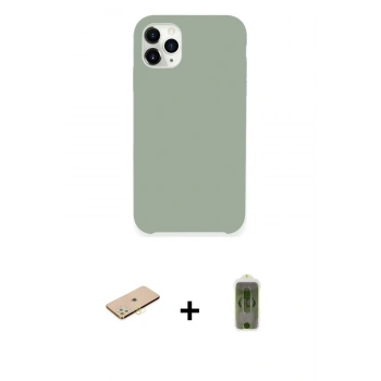 MARSİLYAN™- iPhone 11 Pro Max Kılıf Zirve Modern Özel Seri - Siyah Joko Magic 5D Hayalet Cam + Renkli Kamera Lens Koruma Cam - SI