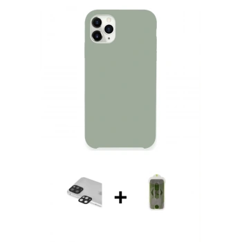 MARSİLYAN™- iPhone 11 Pro Max Kılıf Zirve Modern Özel Seri - Siyah Joko Magic 5D Hayalet Cam + Pers Alüminyum Kamera Lens - SH