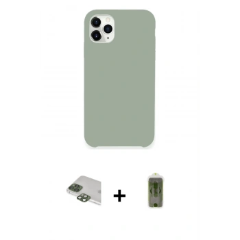 MARSİLYAN™- iPhone 11 Pro Max Kılıf Zirve Modern Özel Seri - Siyah Joko Magic 5D Hayalet Cam + Pers Alüminyum Kamera Lens - YL