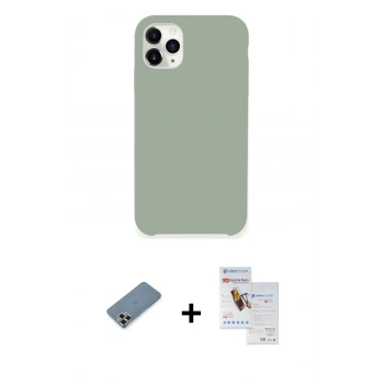 MARSİLYAN™- iPhone 11 Pro Max Kılıf Zirve Modern Özel Seri - Siyah Seramik Nano Ekran Koruyucu + Metal Kamera Lens Koruma Cam - GD