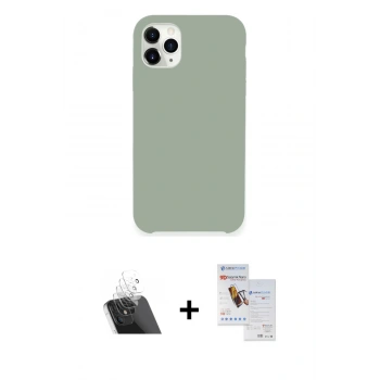 MARSİLYAN™- iPhone 11 Pro Max Kılıf Zirve Modern Özel Seri - Siyah Seramik Nano Ekran Koruyucu + Kamera Lens Koruma Cam - SF