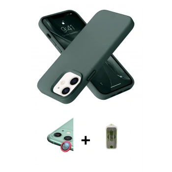 MARSİLYAN™- iPhone 12 Kılıf Ahenk Serisi - Siyah Joko Magic 5D Hayalet Cam + Raze Metal Kamera Lens - KI