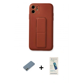 MARSİLYAN™- iPhone 12 Kılıf Akış Doku - Şeffaf Pasifik Cam Ekran Koruyucu + Metal Kamera Lens Koruma Cam - AKYL
