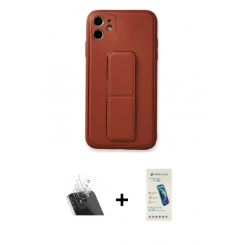 MARSİLYAN™- iPhone 12 Kılıf Akış Doku - Şeffaf Pasifik Cam Ekran Koruyucu + Kamera Lens Koruma Cam - SF
