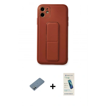 MARSİLYAN™- iPhone 12 Kılıf Akış Doku - Şeffaf Pasifik Cam Ekran Koruyucu + Shine Kamera Lens Koruma Cam - SABE