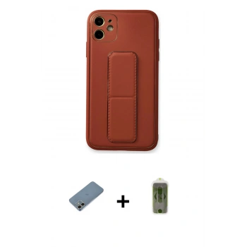 MARSİLYAN™- iPhone 12 Kılıf Akış Doku - Siyah Joko Magic 5D Hayalet Cam + Shine Kamera Lens Koruma Cam - GI