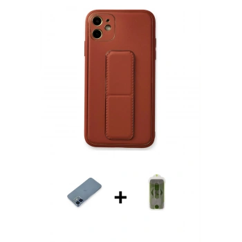 MARSİLYAN™- iPhone 12 Kılıf Akış Doku - Siyah Joko Magic 5D Hayalet Cam + Metal Kamera Lens Koruma Cam - MI