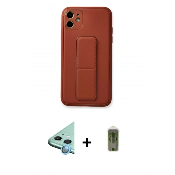 MARSİLYAN™- iPhone 12 Kılıf Akış Doku - Siyah Joko Magic 5D Hayalet Cam + Raze Metal Kamera Lens - MI