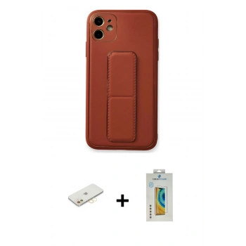 MARSİLYAN™- iPhone 12 Kılıf Akış Doku - Siyah Polymer Nano Ekran Koruyucu + Renkli Kamera Lens Koruma Cam - SI