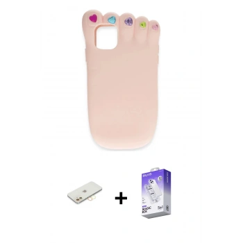MARSİLYAN™- iPhone 12 Kılıf Akış Yansıma - Siyah Bilvis 5in1 3D Magic Cam Ekran Koruyucu + Renkli Kamera Lens Koruma Cam - SI