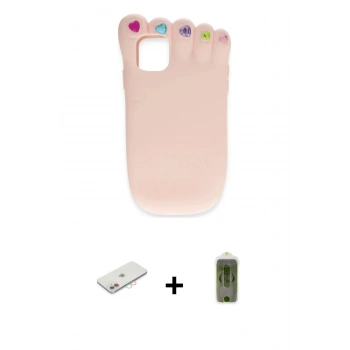 MARSİLYAN™- iPhone 12 Kılıf Akış Yansıma - Siyah Joko Magic 5D Hayalet Cam + Renkli Kamera Lens Koruma Cam - PE