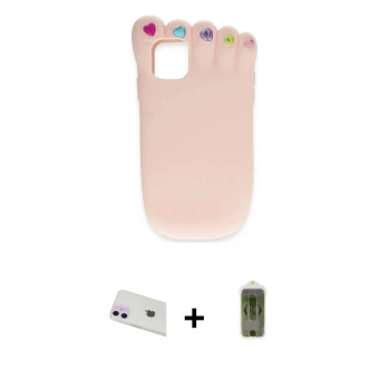 MARSİLYAN™- iPhone 12 Kılıf Akış Yansıma - Siyah Joko Magic 5D Hayalet Cam + Rainbow Kamera Lens Koruma Cam - MR
