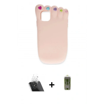 MARSİLYAN™- iPhone 12 Kılıf Akış Yansıma - Siyah Joko Magic 5D Hayalet Cam + Kamera Lens Koruma Cam - SF