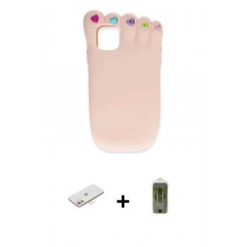 MARSİLYAN™- iPhone 12 Kılıf Akış Yansıma - Siyah Joko Magic 5D Hayalet Cam + Renkli Kamera Lens Koruma Cam - YL