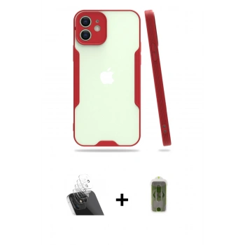 MARSİLYAN™- iPhone 12 Kılıf Atlas Asil Serisi - Siyah Joko Magic 5D Hayalet Cam + Kamera Lens Koruma Cam - SF