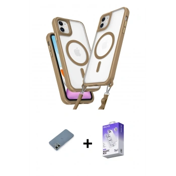 MARSİLYAN™- iPhone 12 Kılıf Atlas Doku Koleksiyonu - Siyah Bilvis 5in1 3D Magic Cam Ekran Koruyucu + Metal Kamera Lens Koruma Cam - AKYL