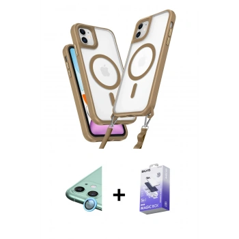MARSİLYAN™- iPhone 12 Kılıf Atlas Doku Koleksiyonu - Siyah Bilvis 5in1 5D Magic Hayalet Cam Ekran Koruyucu + Raze Metal Kamera Lens - MI