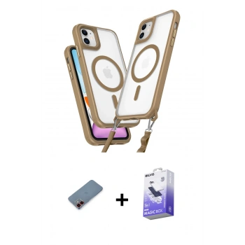 MARSİLYAN™- iPhone 12 Kılıf Atlas Doku Koleksiyonu - Siyah Bilvis 5in1 5D Magic Hayalet Cam Ekran Koruyucu + Metal Kamera Lens Koruma Cam - KI