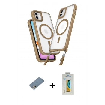 MARSİLYAN™- iPhone 12 Kılıf Atlas Doku Koleksiyonu - Siyah Polymer Nano Ekran Koruyucu + Shine Kamera Lens Koruma Cam - GD