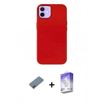 MARSİLYAN™- iPhone 12 Kılıf Çekirdek Çizgi - Siyah Bilvis 5in1 3D Magic Cam Ekran Koruyucu + Shine Kamera Lens Koruma Cam - GD