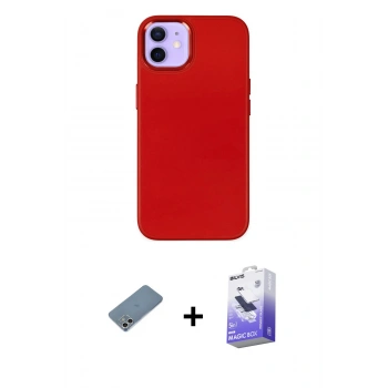 MARSİLYAN™- iPhone 12 Kılıf Çekirdek Çizgi - Siyah Bilvis 5in1 5D Magic Hayalet Cam Ekran Koruyucu + Shine Kamera Lens Koruma Cam - GS
