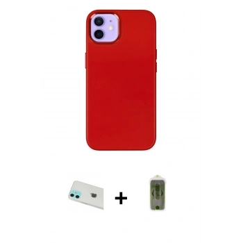 MARSİLYAN™- iPhone 12 Kılıf Çekirdek Çizgi - Siyah Joko Magic 5D Hayalet Cam + Rainbow Kamera Lens Koruma Cam - YL