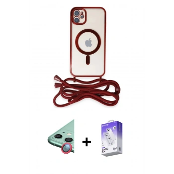 MARSİLYAN™- iPhone 12 Kılıf Eksen Özel Seri - Siyah Bilvis 5in1 3D Magic Cam Ekran Koruyucu + Raze Metal Kamera Lens - KI