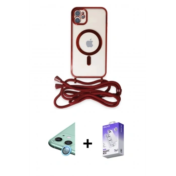 MARSİLYAN™- iPhone 12 Kılıf Eksen Özel Seri - Siyah Bilvis 5in1 3D Magic Cam Ekran Koruyucu + Raze Metal Kamera Lens - MI