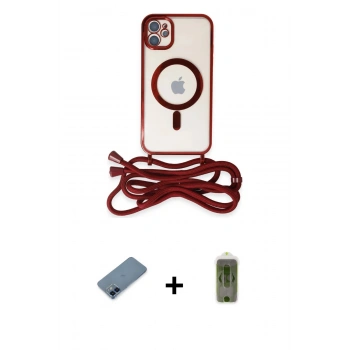 MARSİLYAN™- iPhone 12 Kılıf Eksen Özel Seri - Siyah Joko Magic 5D Hayalet Cam + Metal Kamera Lens Koruma Cam - MI