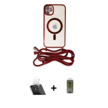 MARSİLYAN™- iPhone 12 Kılıf Eksen Özel Seri - Siyah Joko Magic 5D Hayalet Cam + Kamera Lens Koruma Cam - SF