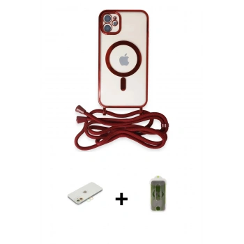 MARSİLYAN™- iPhone 12 Kılıf Eksen Özel Seri - Siyah Joko Magic 5D Hayalet Cam + Renkli Kamera Lens Koruma Cam - TU